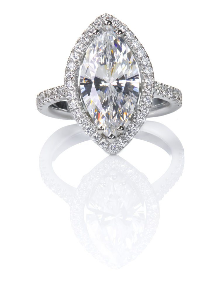 Marquise Shaped Diamond Ring